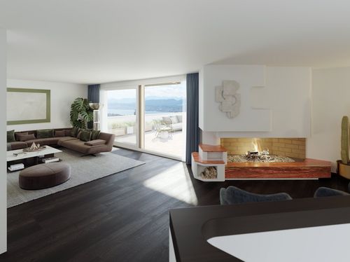 Geniessen Sie ein exklusives Wohnambiente mit einem Weitblick, der von der Stadt Zürich über den Zürichsee bis in die Ferne reicht!